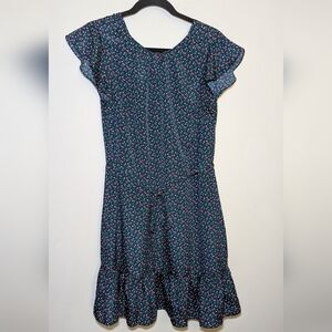 Boden Cynthia Cherry Picking Dress Mini Flutter Ruffle Women's Size 8R